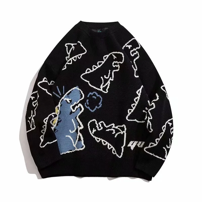 Oversized Knitted Cartoon Cardigan