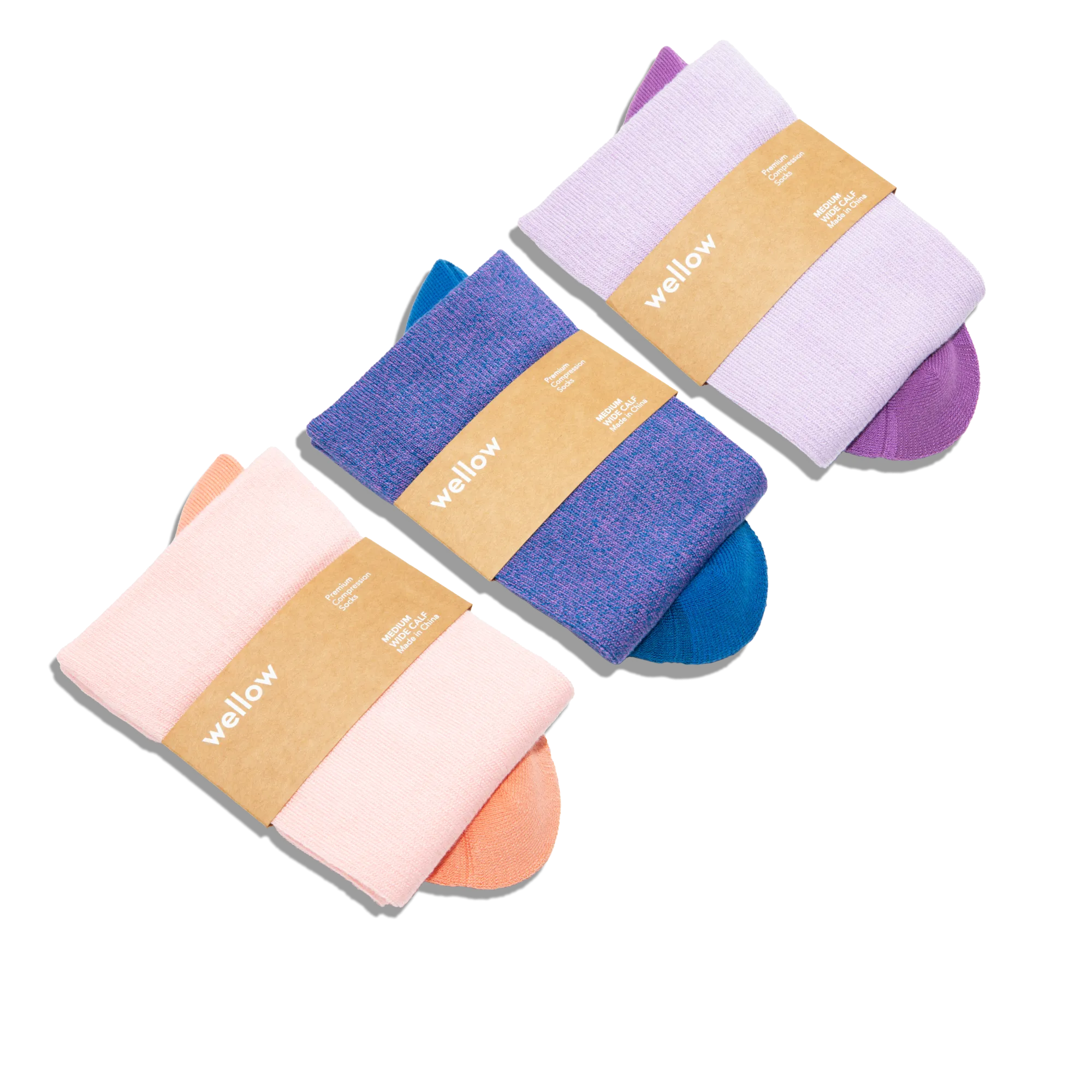 Pastel comfort - 3 Pack - Wide Calf