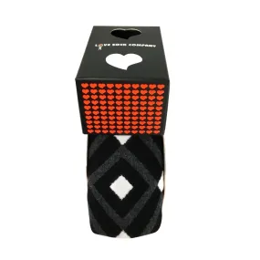 Patterned Men's Dress Socks Mirrors Black (M)