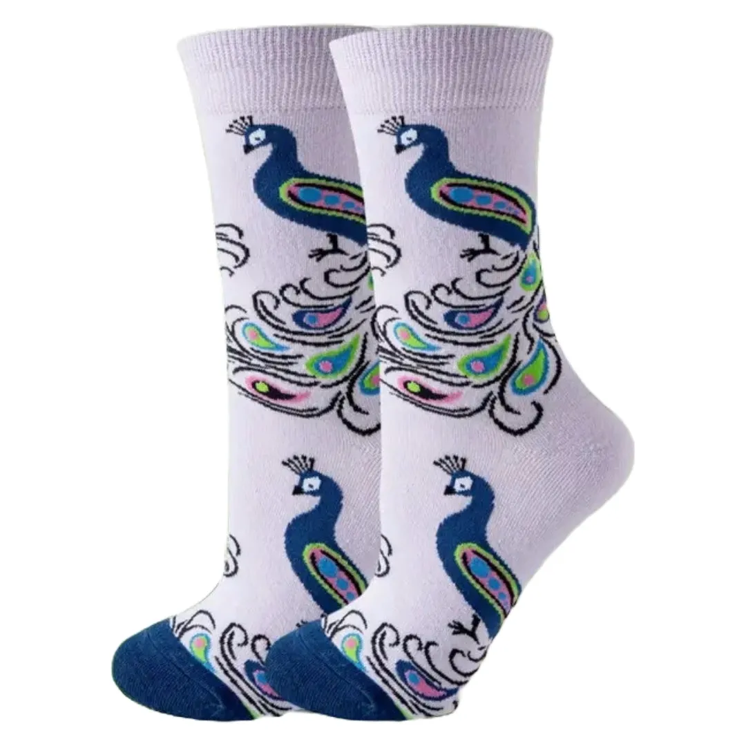 Peacock Socks from the Sock Panda (Adult Medium - Women's Shoe Sizes 5-10)