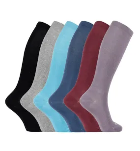 Pima Cotton Everyday Compression Socks (15-20mmHg) - Solids - 6 Pack