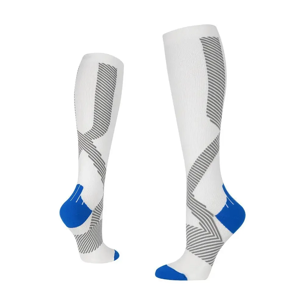 Professional sports compression socks Outdoor Marathon running riding socks calf venous elastic socks long tube stress socks