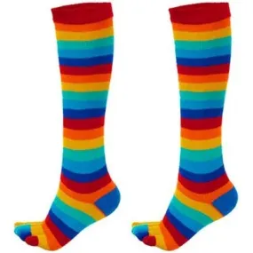 Rainbow Knee High Socks (Toe Socks)