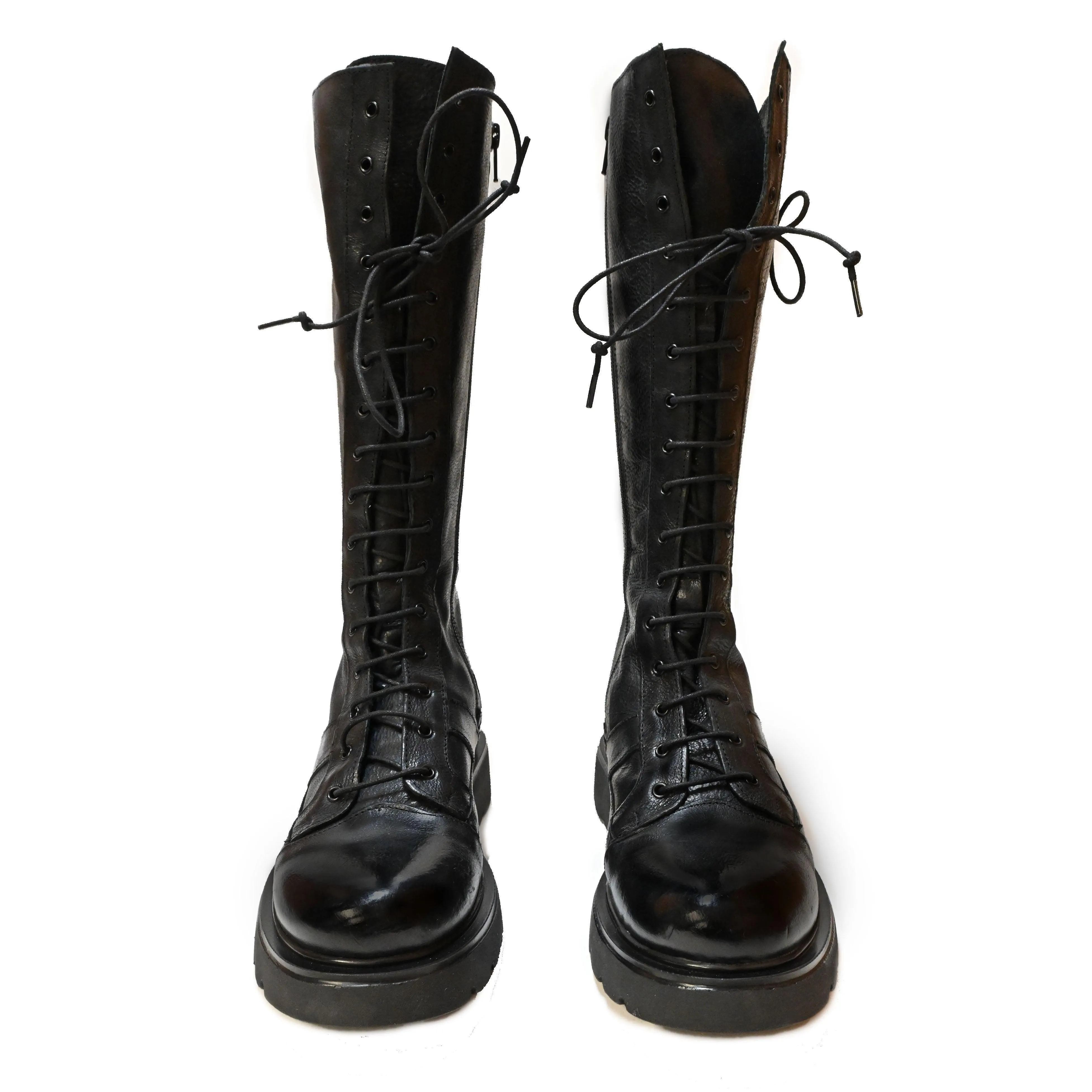 RICH 27 - amphibian boot leather BLACK