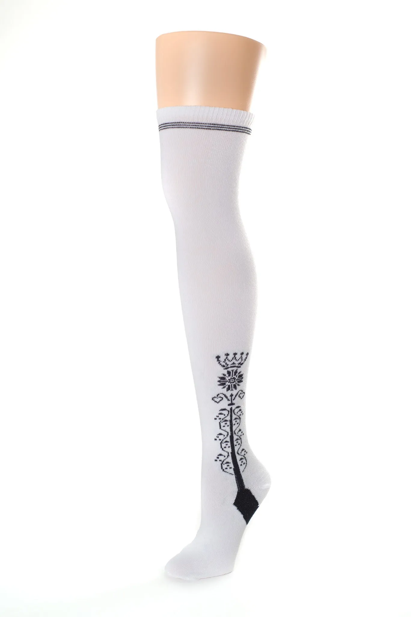 Seamed Clocked Cotton Stockings