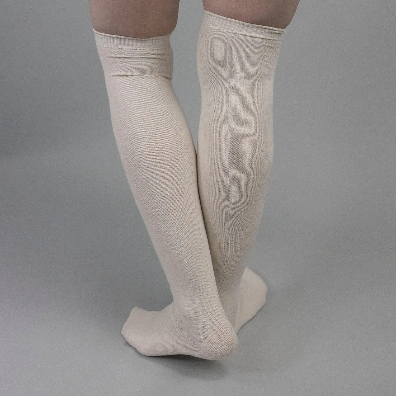 Seamed Lightweight Cotton Stockings