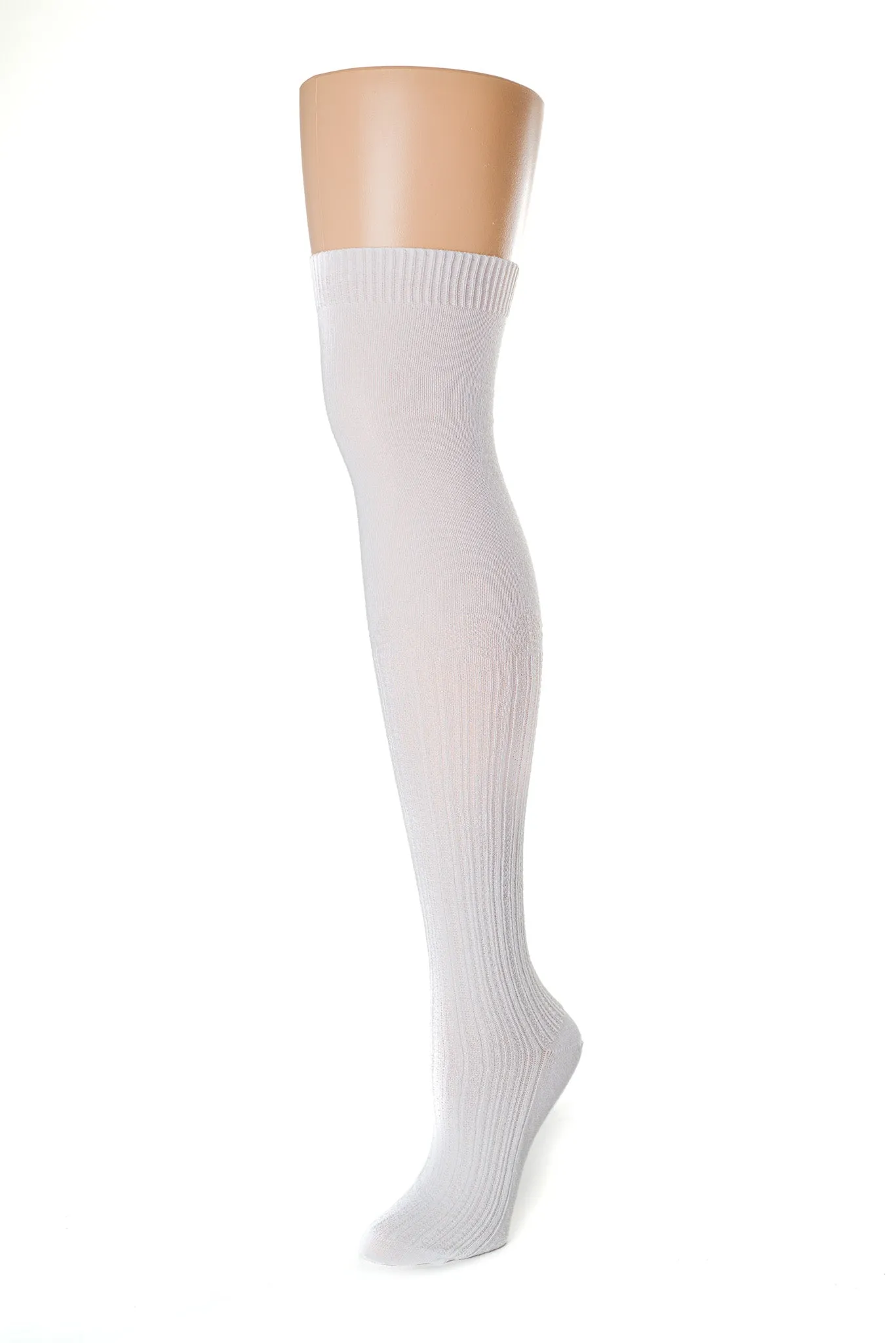 Seamed Openwork Cotton Stockings