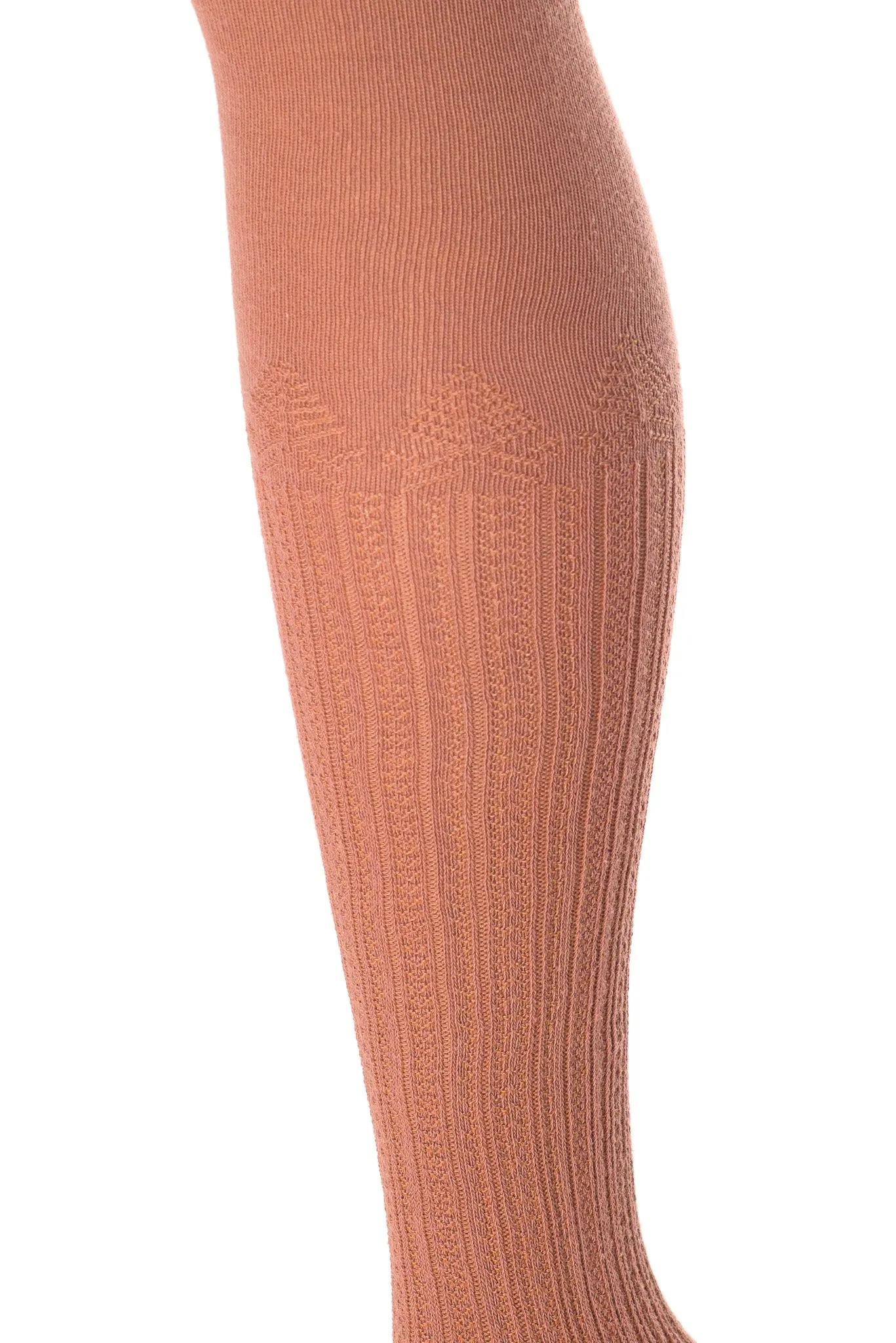 Seamed Openwork Cotton Stockings