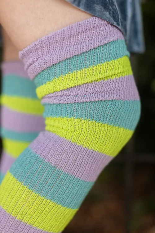 Sherbet Stripes Thigh High