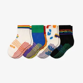 Toddler Pride Gripper Calf Sock 4-Pack