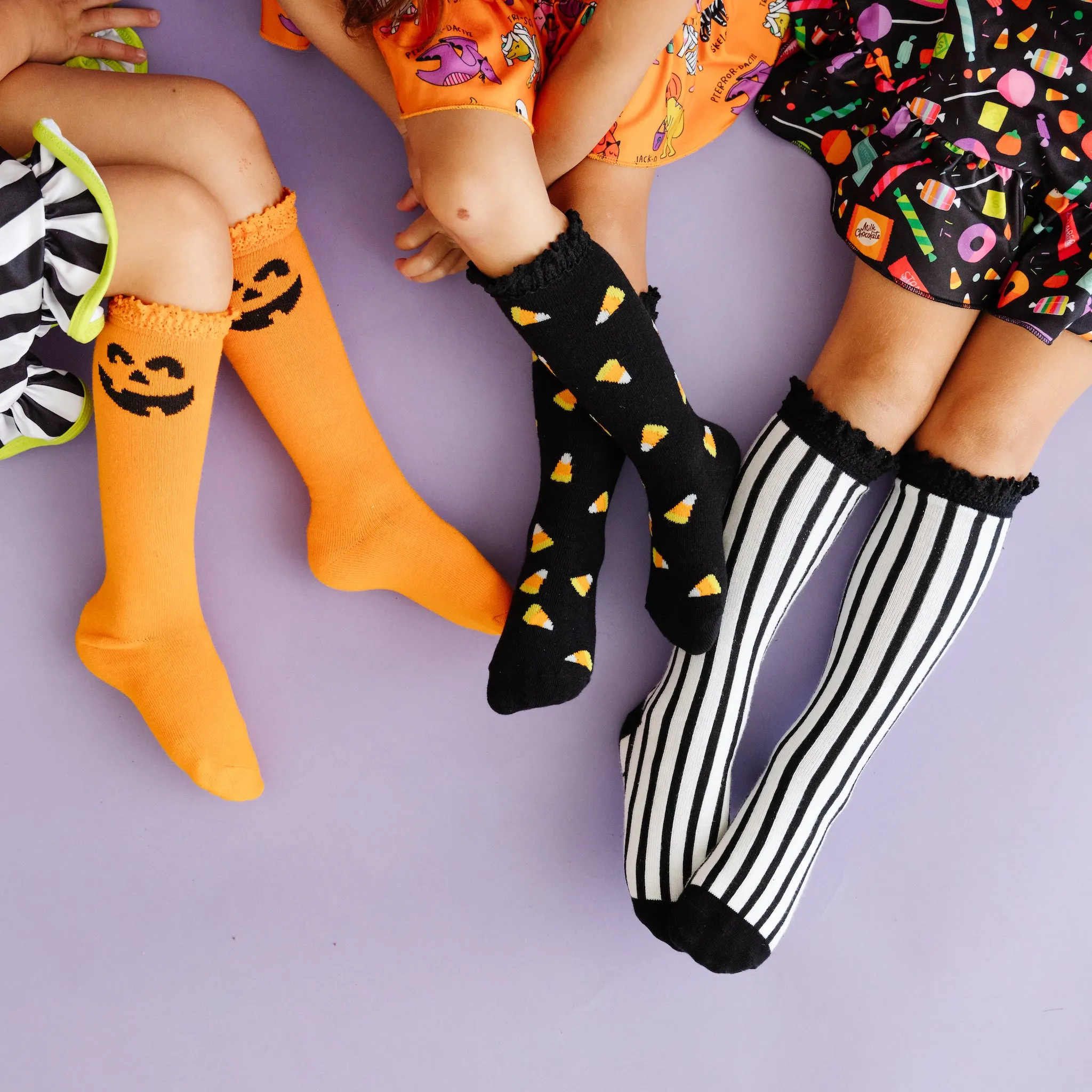 Trick-or-Treat Knee High Socks 3-Pack