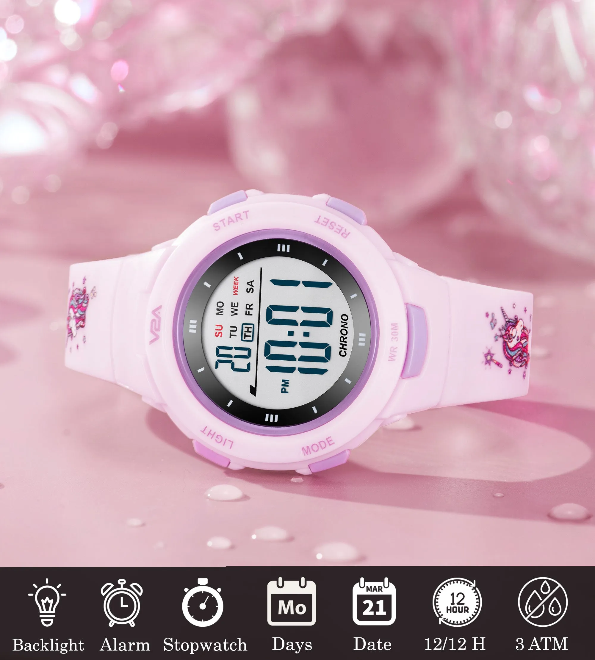 V2A Digital Watch Kids Watch Unisex-Child Between 4 to 13 Years of Age Multi-Functional 30 M Waterproof Digital Sports Watches for Kids | Digital Watch for Kids