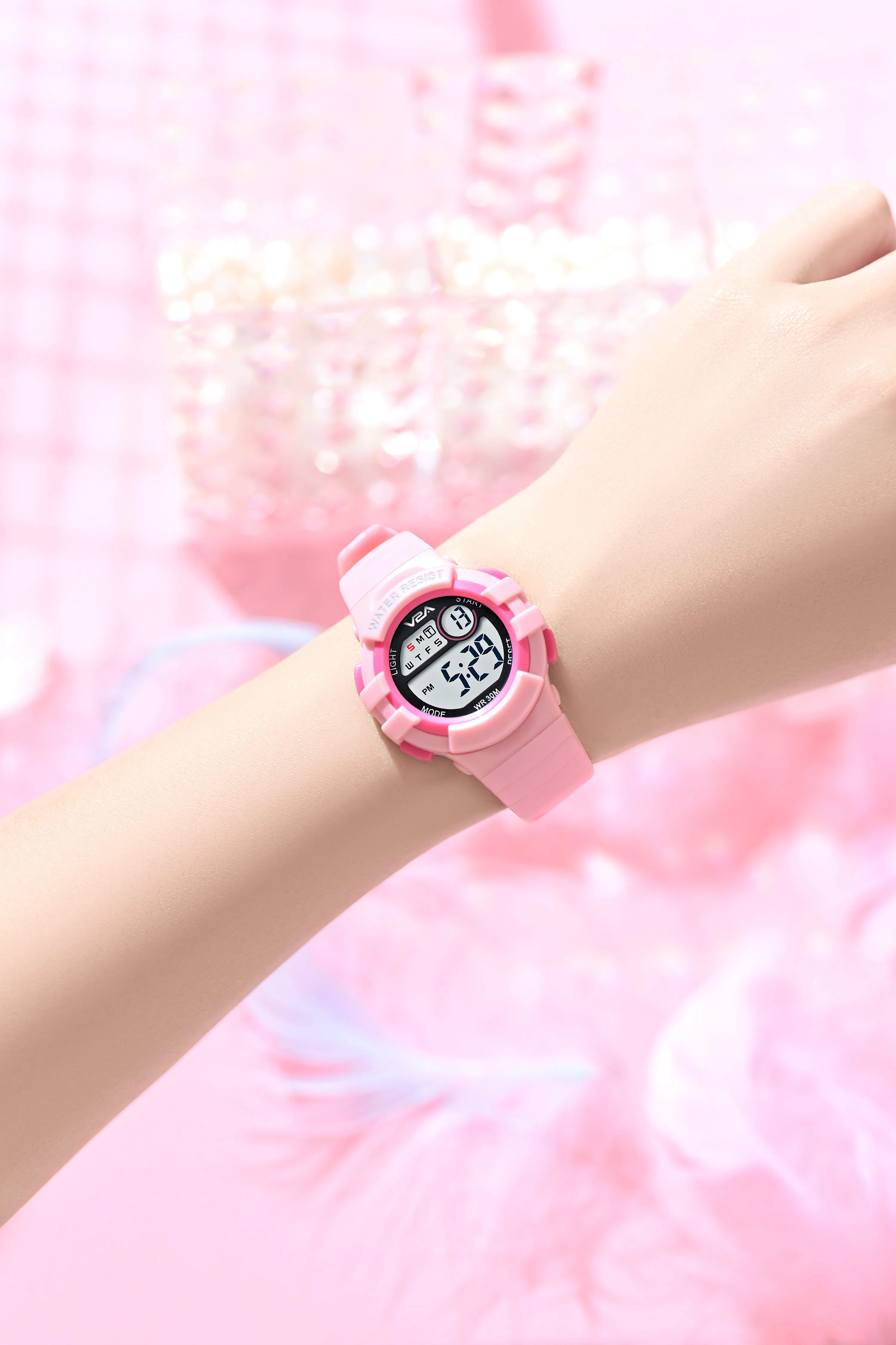 V2A Girls Kids Watch - Gifts for Girls Age 3-10 30 M Waterproof Digital Sports Watches for 3 4 5 6 7 8 Year Old Girls