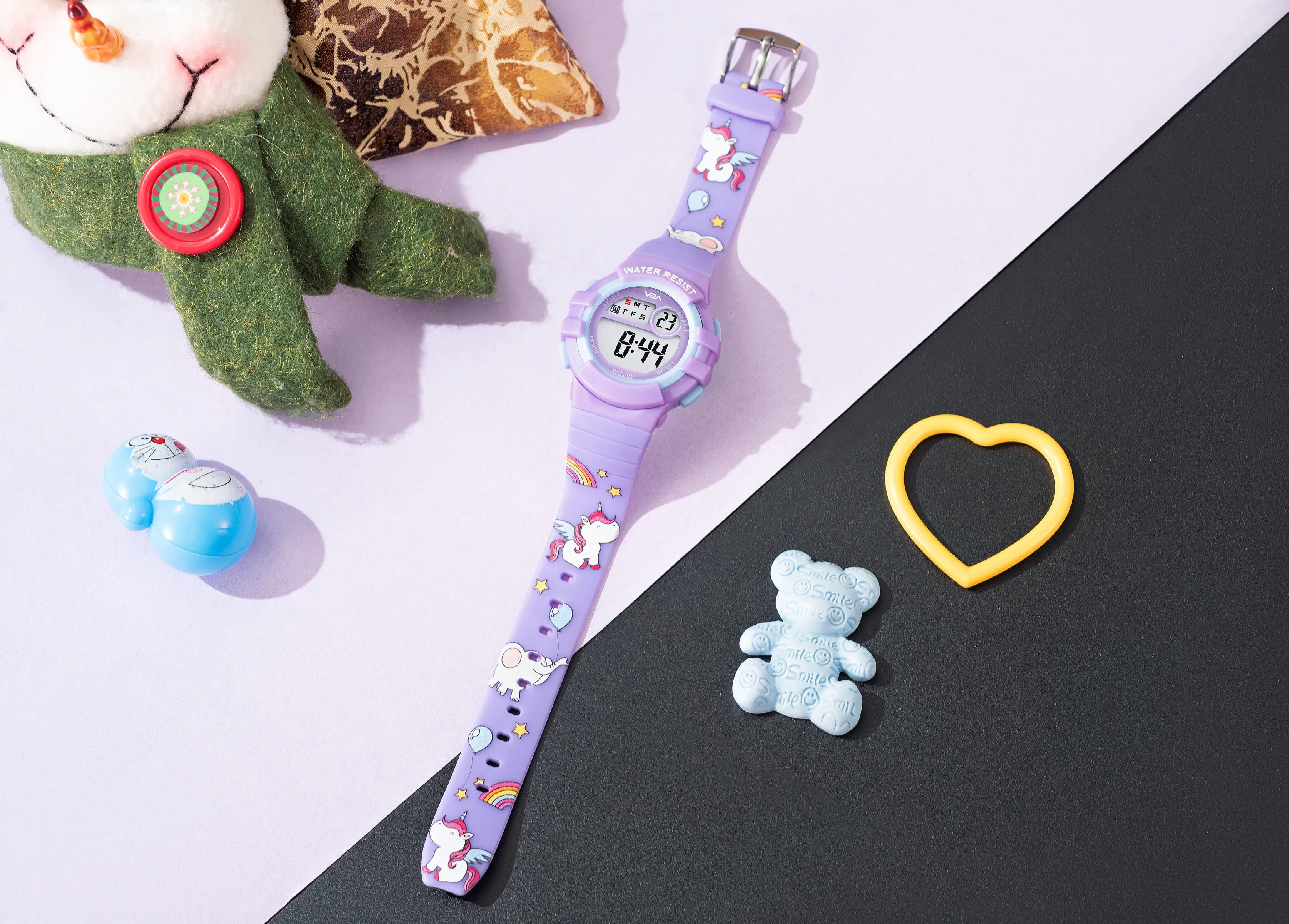 V2A Girls Kids Watch - Gifts for Girls Age 3-10 30 M Waterproof Digital Sports Watches for 3 4 5 6 7 8 Year Old Girls