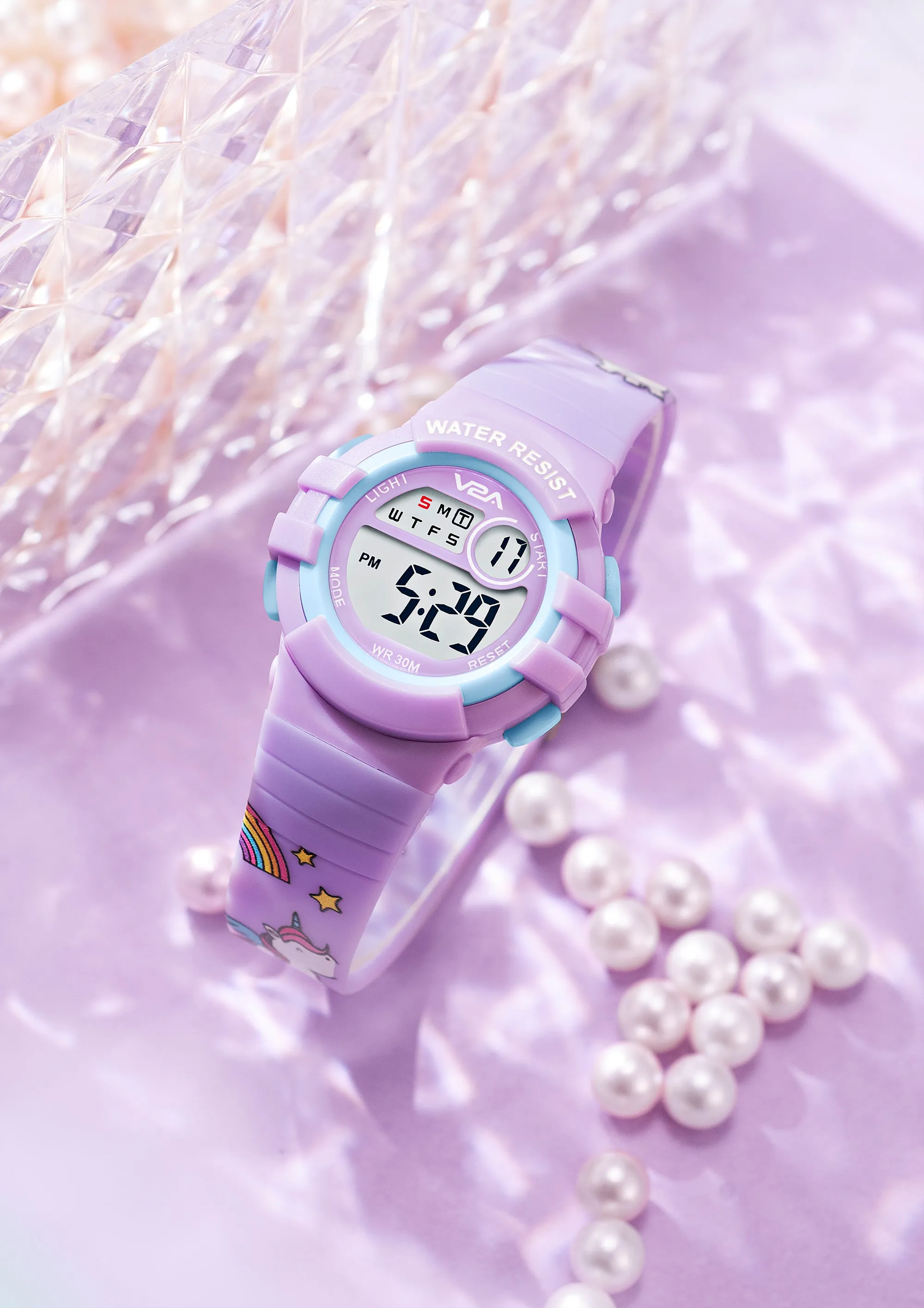 V2A Girls Kids Watch - Gifts for Girls Age 3-10 30 M Waterproof Digital Sports Watches for 3 4 5 6 7 8 Year Old Girls