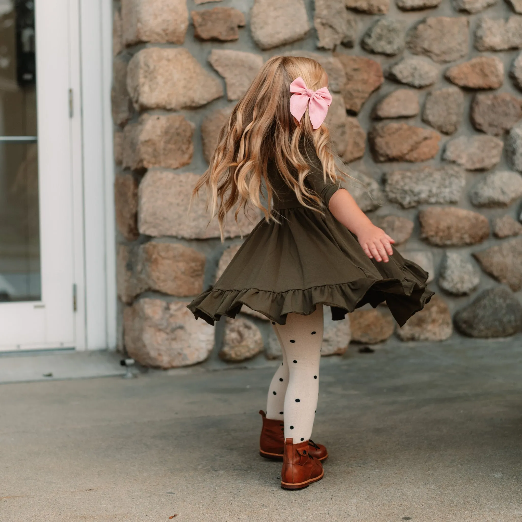 Vanilla Dot Knit Tights