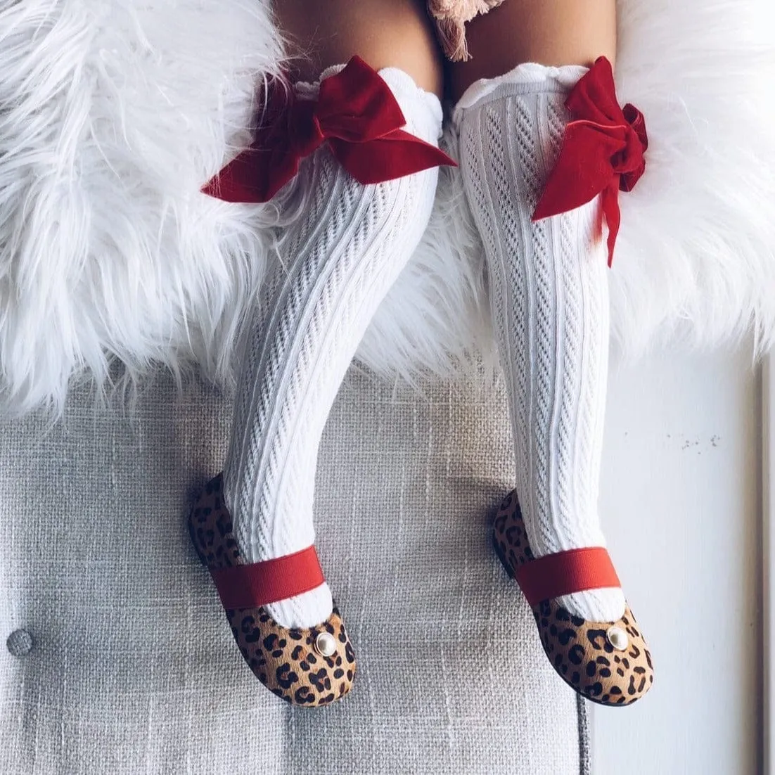 White Knee High Socks