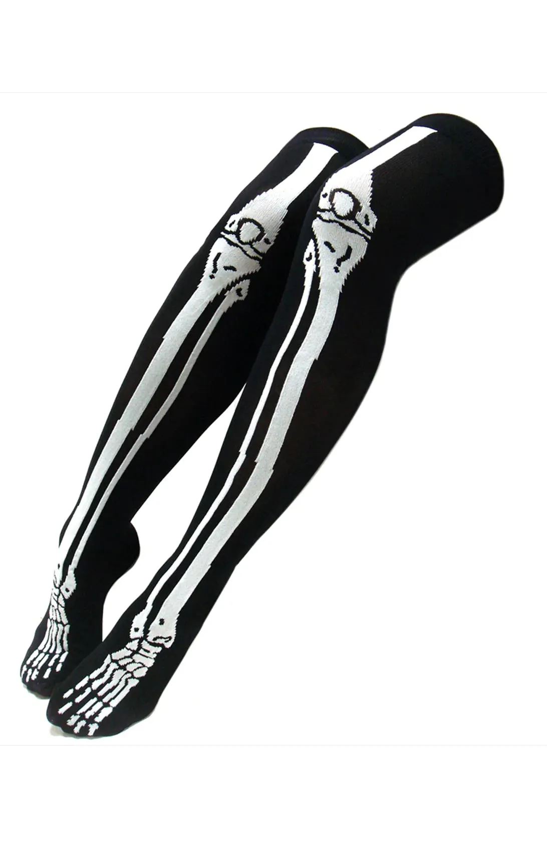 Witch Skeleton Over the Knee Socks