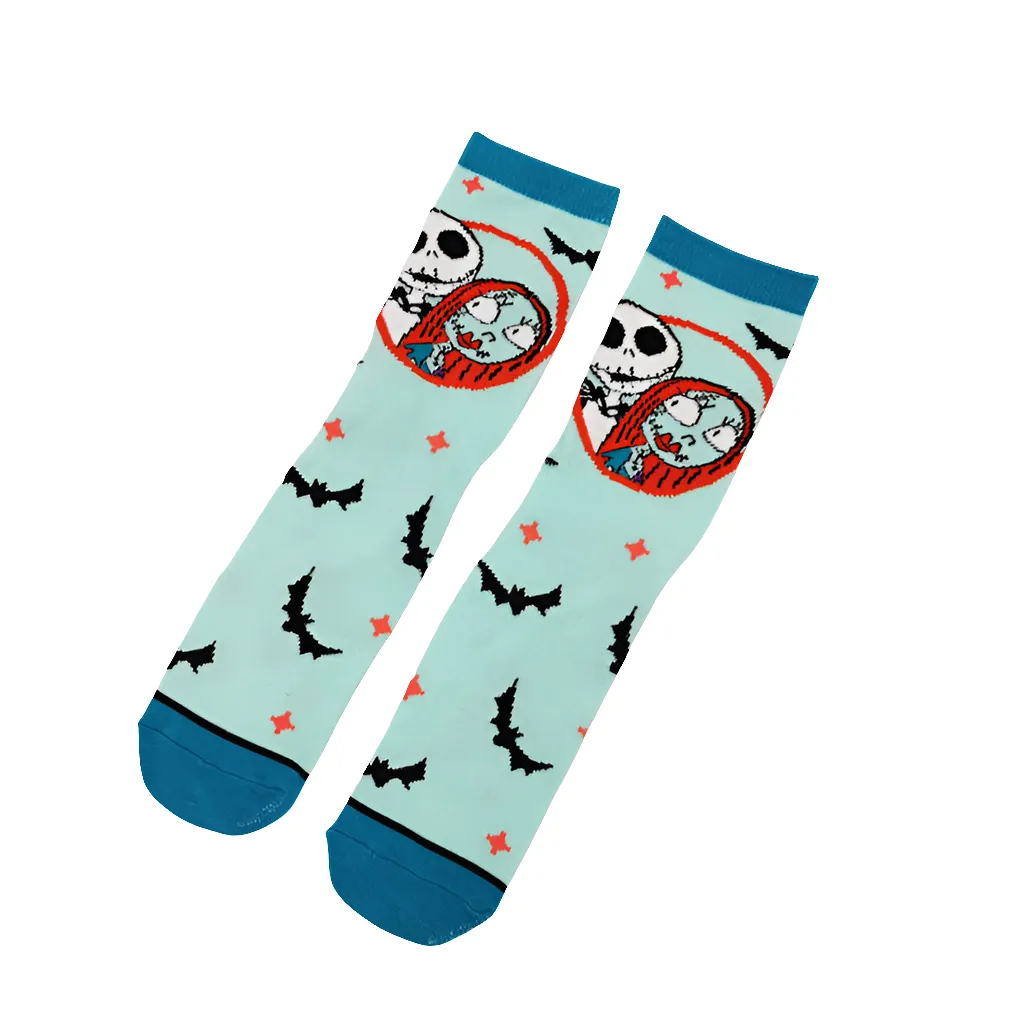 Women'S Cotton Cartoon Jack Print Tube Socks