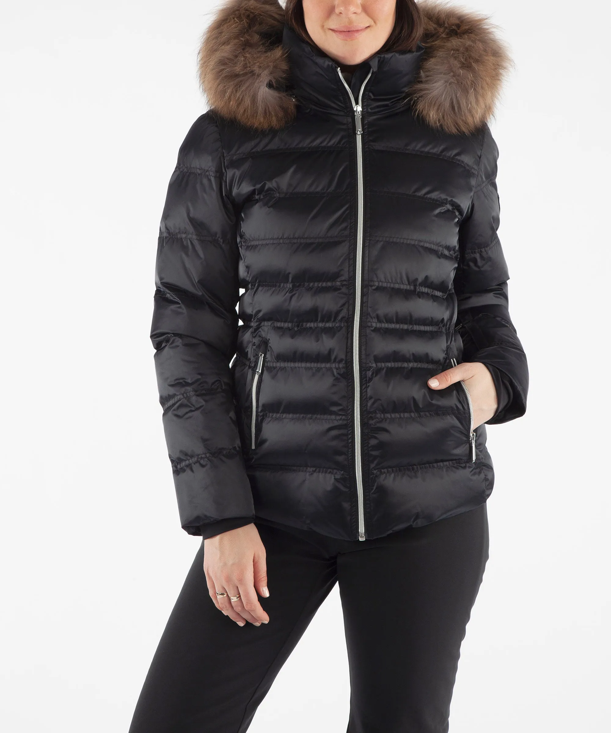 Women's Fiona Waterproof Quilted Stretch Jacket With Removable Fur Ruff