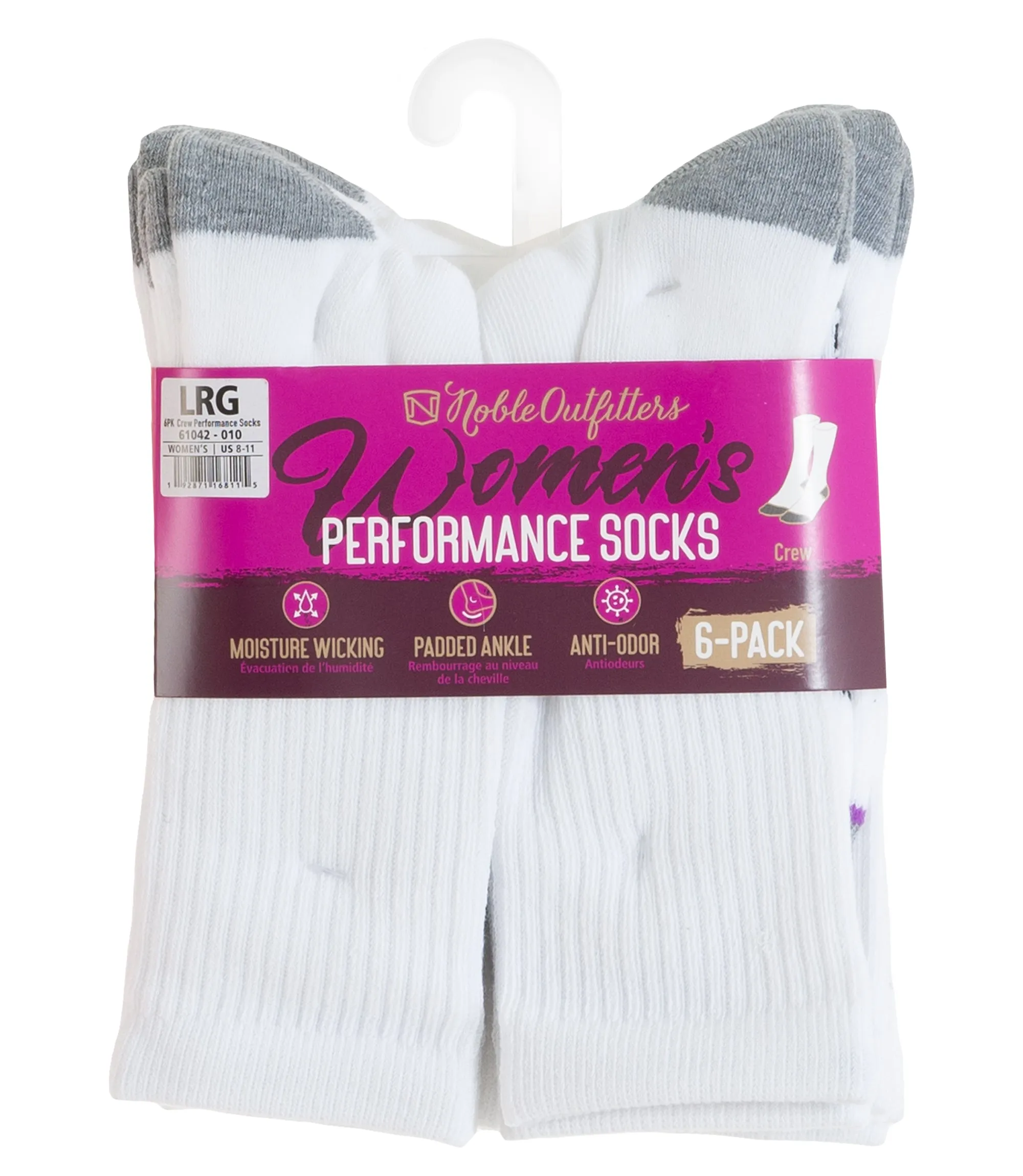 Women's Performance Crew Sock – 6 Pack