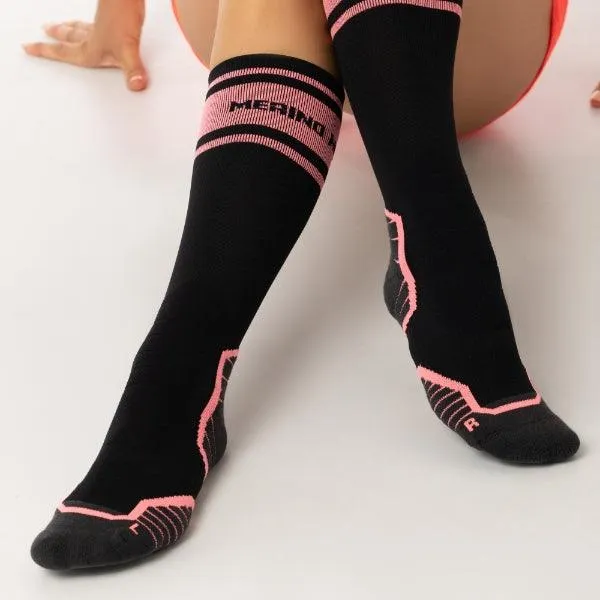 Women's Ride Soft Cycling Black crew socks 2-packs