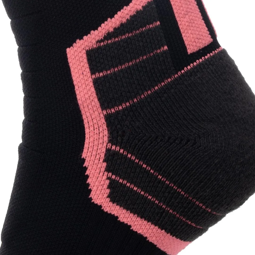 Women's Ride Soft Cycling Black crew socks 2-packs