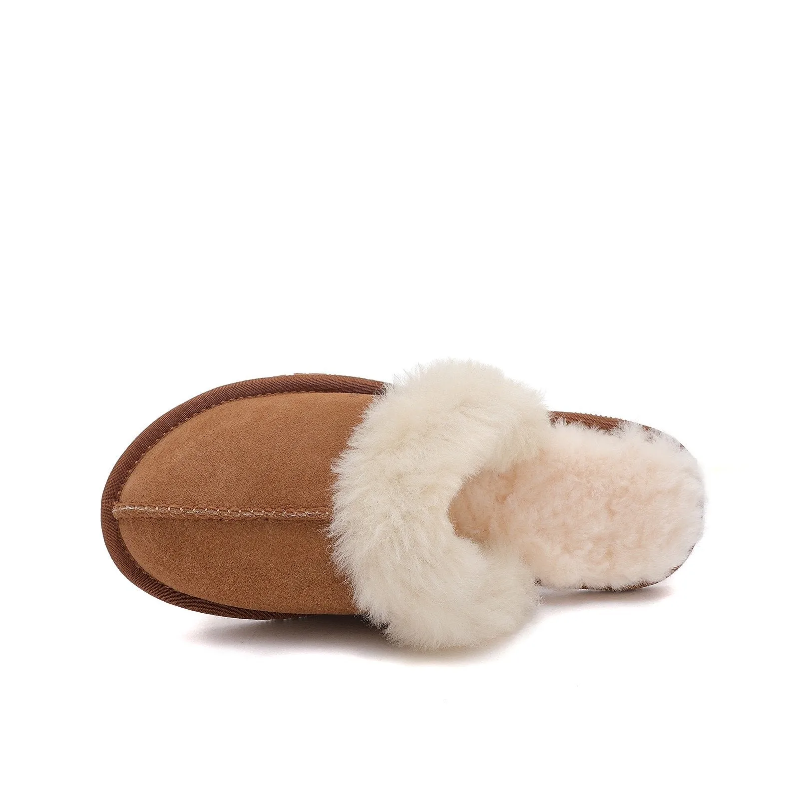 Women's Scuff - Australian Sheepskin UGG Slippers - Flexible Rubber Sole