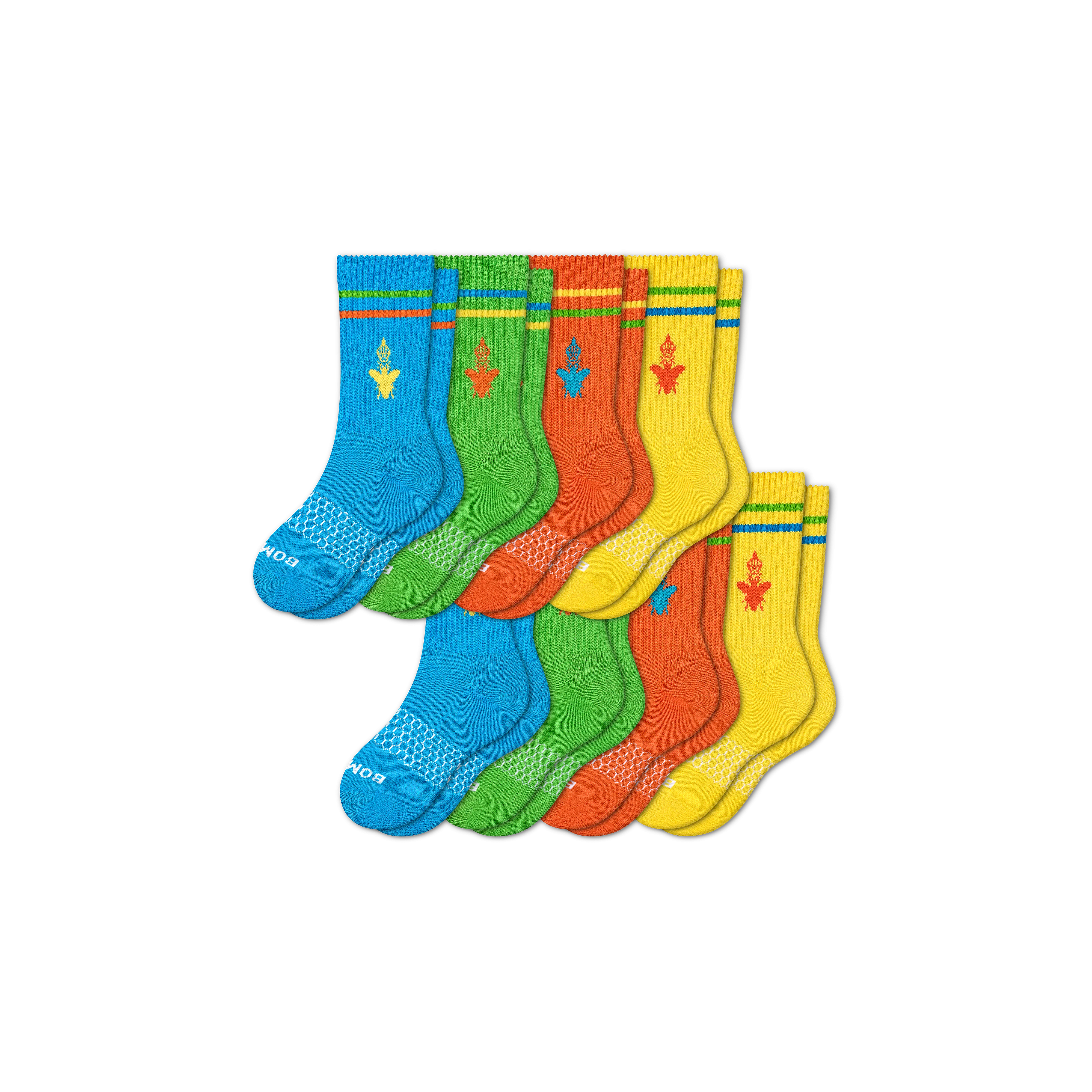 Youth Brights Calf Sock 8-Pack