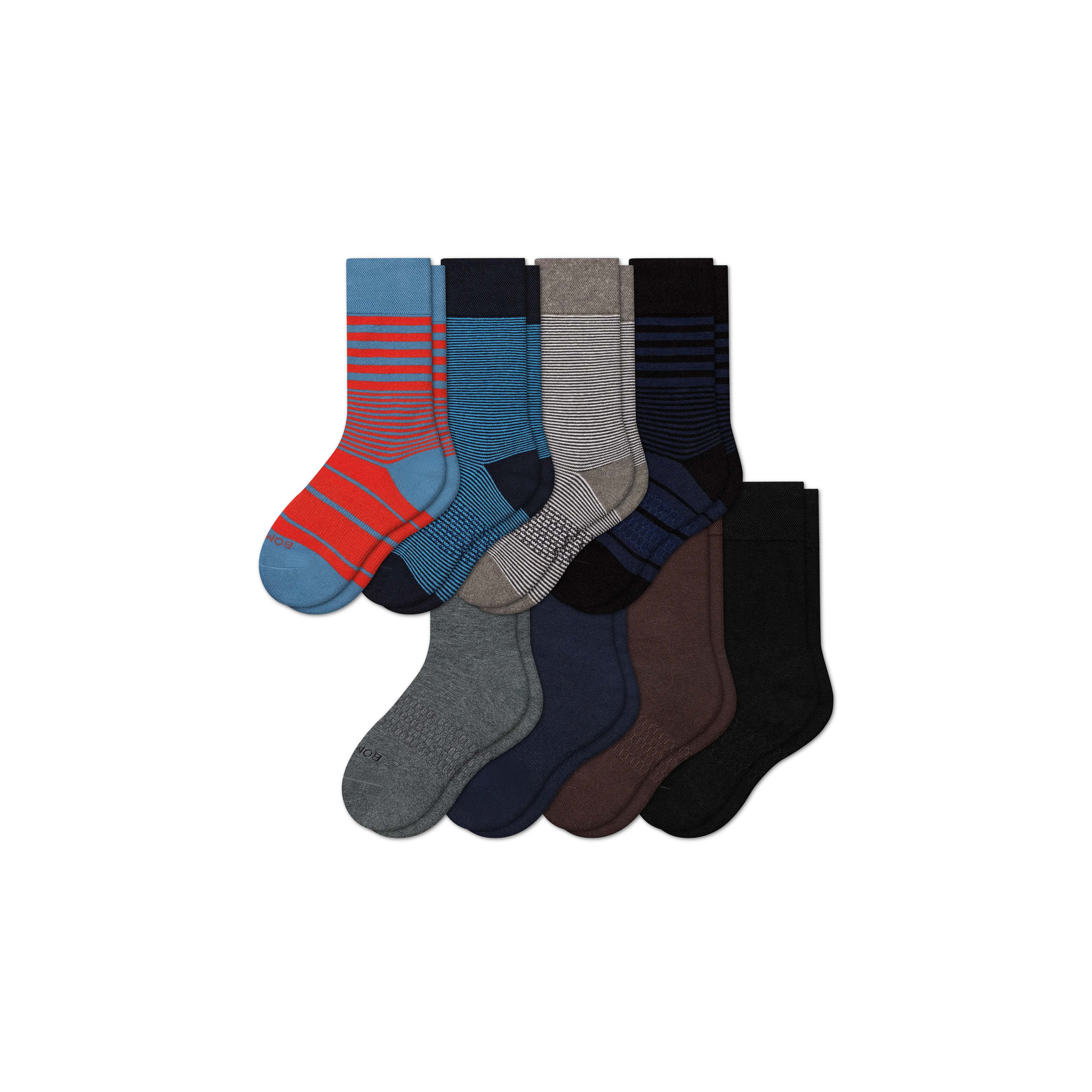 Youth Dress Calf Sock 8-Pack