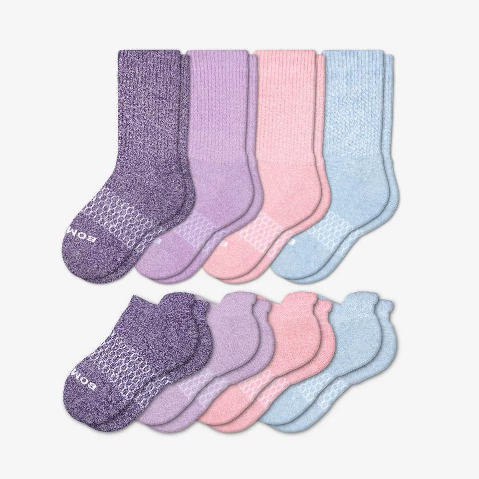 Youth Marls Calf & Ankle Sock 8-Pack