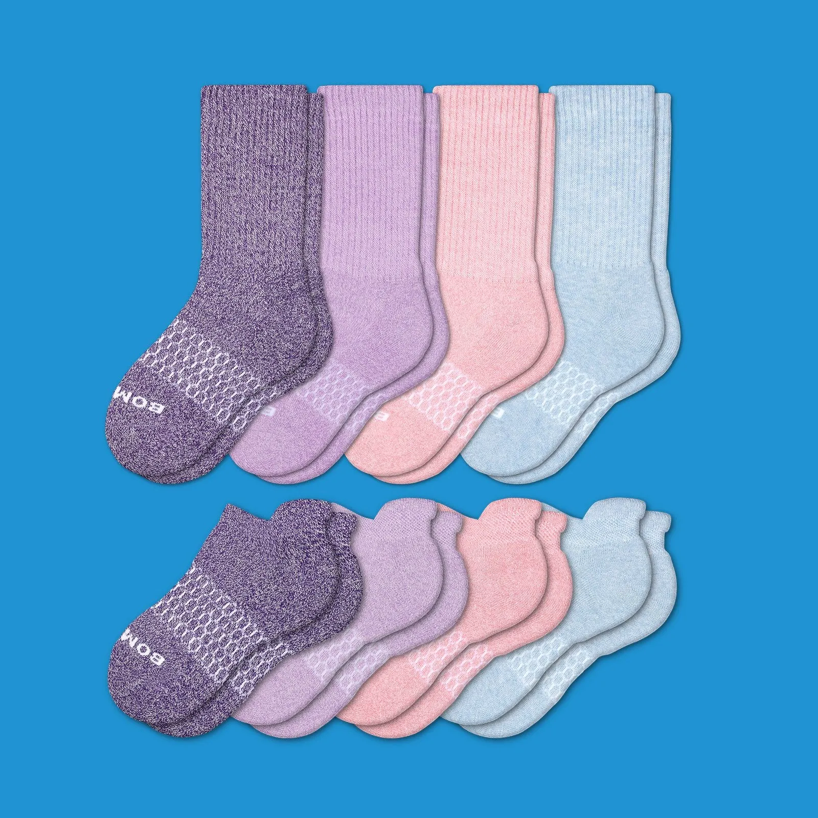 Youth Marls Calf & Ankle Sock 8-Pack